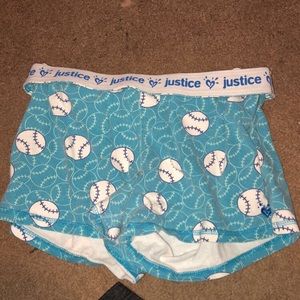 Justice baseball shorts